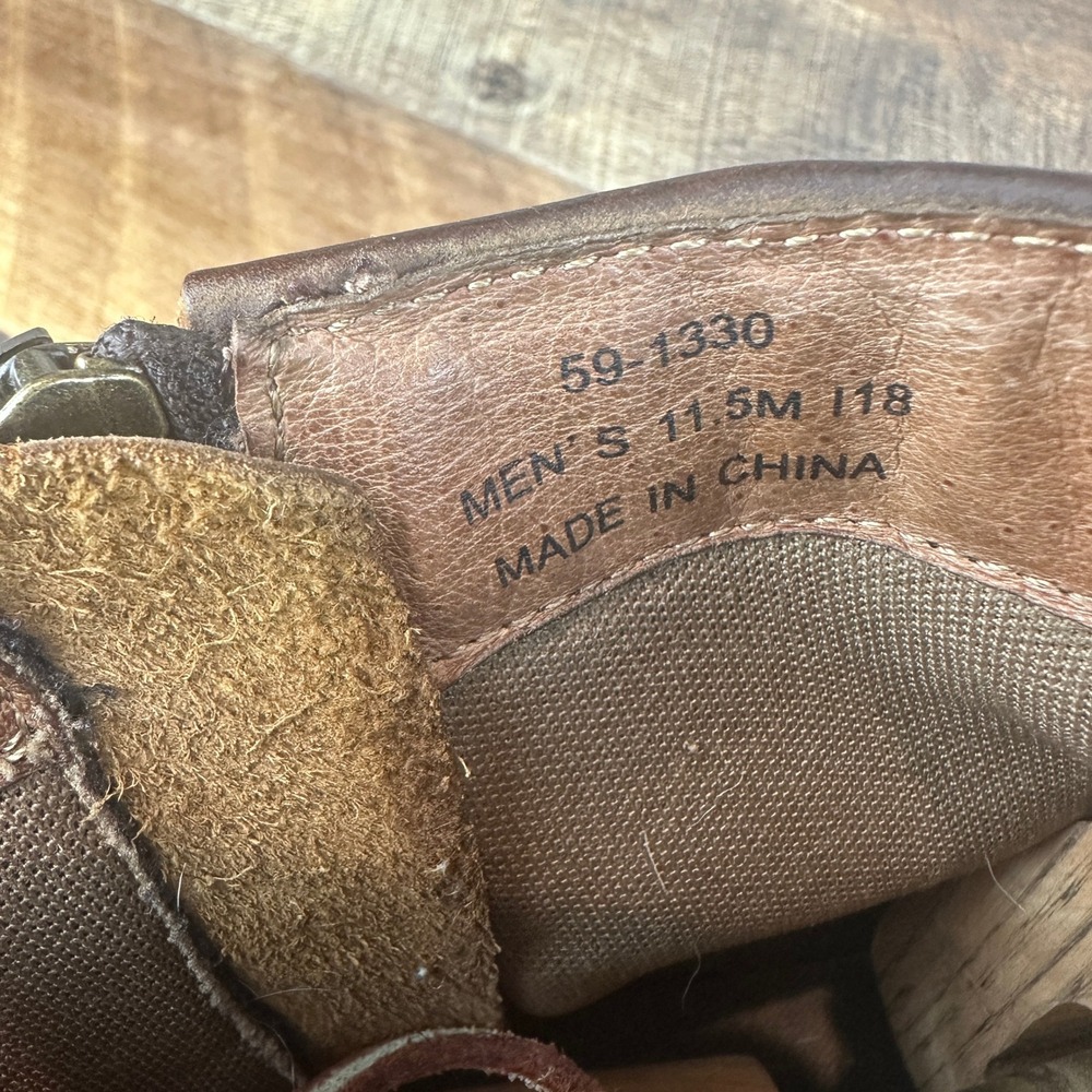 J. Murphy Johnston & Murphy Brown Leather Moto Side Zip Boots 59-1330 Mens 11.5M - Picture 2 of 10
